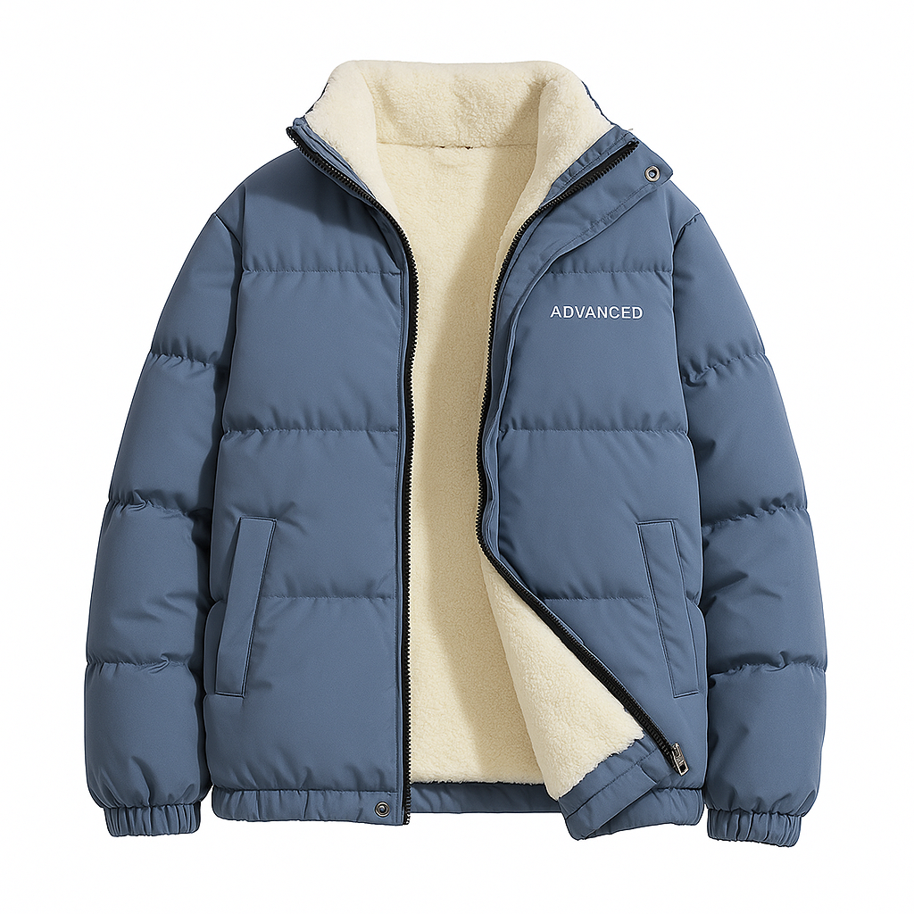 Wattierte Winterjacke – mit Fleecefutter und Baumwollwattierung